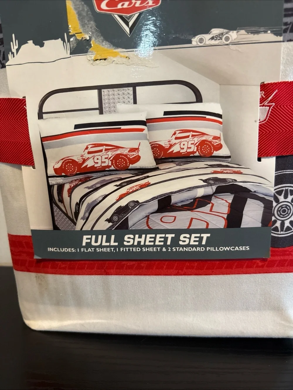 Disney Pixar Cars Lightning McQueen #95 Full Sheet Set NWT Jay Franco Bedding